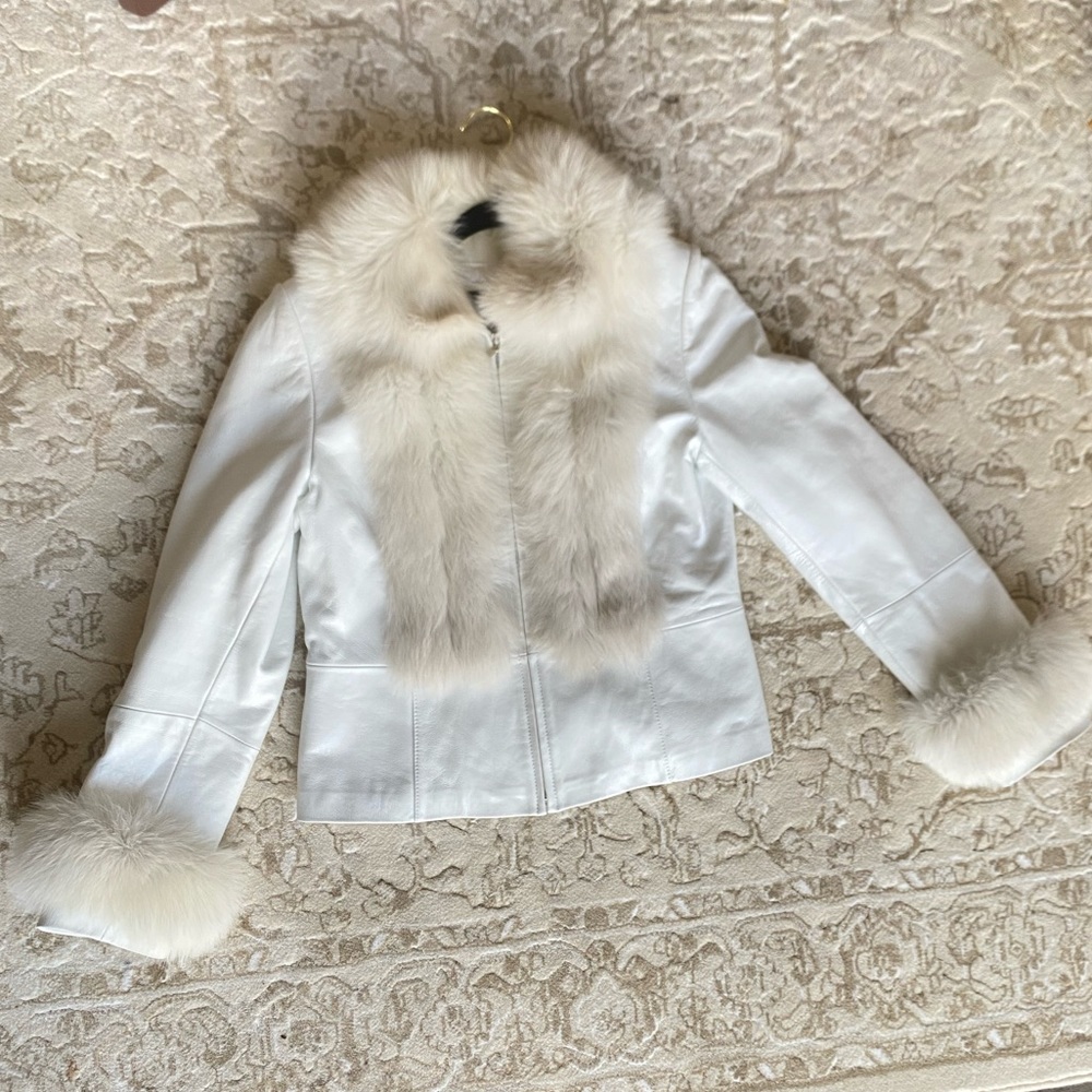 SOLD DO NOT BUY Vintage Bukowski Leather Jacket w/ Fur Detailing